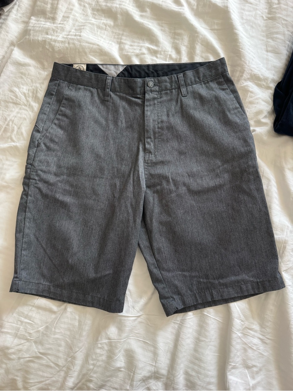 Volcom Men's Charcoal Gray Flat Front Shorts